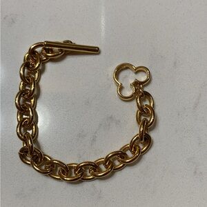 Disney Mickey Mouse Gold Tone Large Link Chain Bracelet
